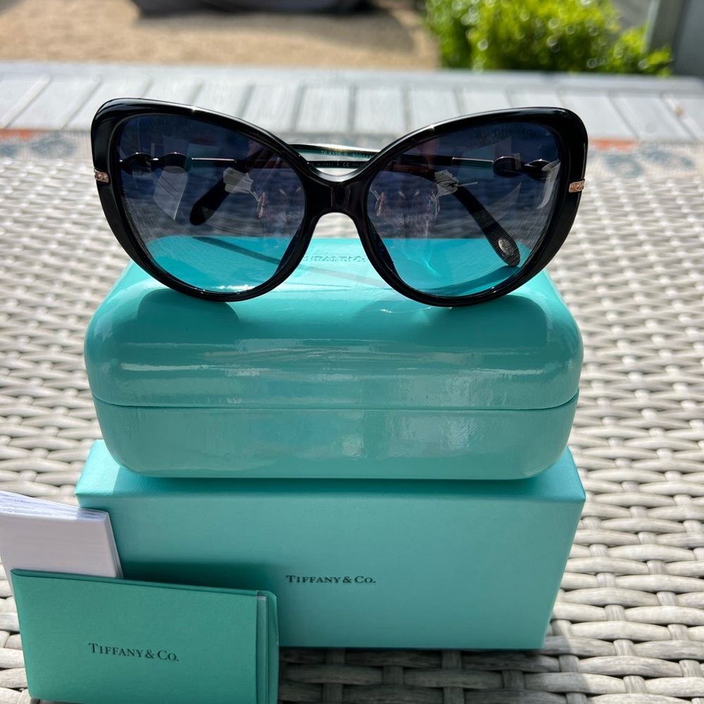 Tiffany & Co. Black Cat-Eye Sunglasses